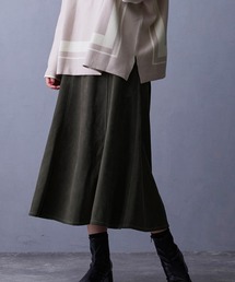 NICOLE white | フェイクスエードフレアスカート(スカート)