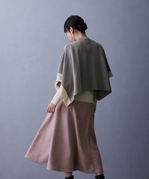 NICOLE white（ニコルホワイト）の「フェイクスエードフレアスカート（スカート・レディース・チャコール/ベージュ/その他1/ピンク・FREE）」の10枚目の写真