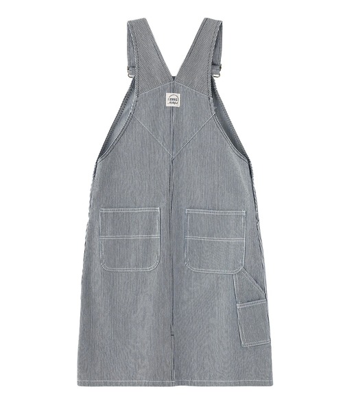 MILKFED.（ミルクフェド）の「PATCH SALOPETTE SKIRT（サロペット/オーバーオール・レディース・ライトブルー/ブラック/マルチ・M/S）」の6枚目の写真