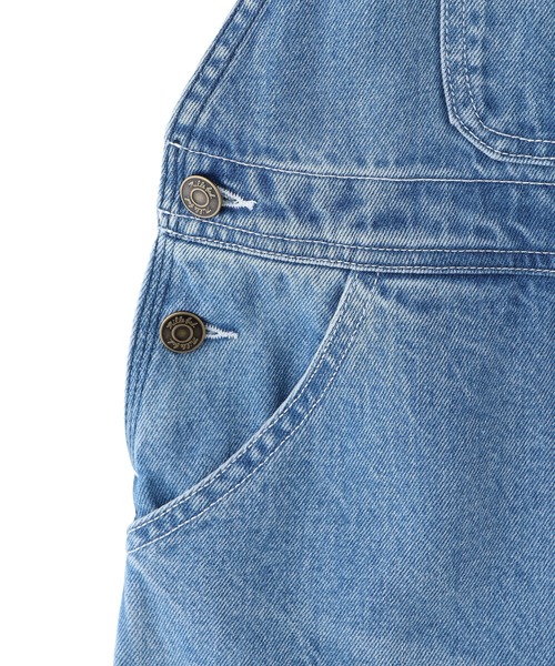 MILKFED.（ミルクフェド）の「PATCH SALOPETTE SKIRT（サロペット/オーバーオール・レディース・ライトブルー/ブラック/マルチ・M/S）」の13枚目の写真