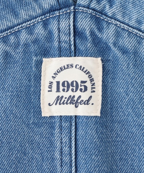 MILKFED.（ミルクフェド）の「PATCH SALOPETTE SKIRT（サロペット/オーバーオール・レディース・ライトブルー/ブラック/マルチ・M/S）」の18枚目の写真