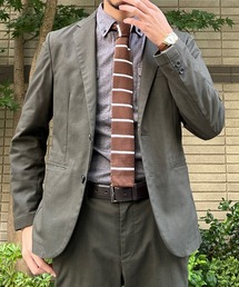 etre pret（エトレプレ）の「自宅で洗える！ニットタイ（ボーダー）（ネクタイ）」