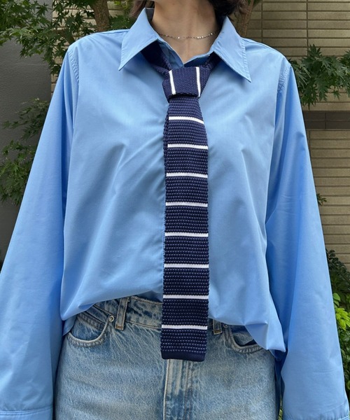 セール】自宅で洗える！ニットタイ（ボーダー）（ネクタイ）｜etre