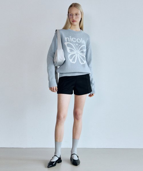 NICK&NICOLE(ニックアンドニコール)の「CASHMERE BUTTERFLY BOLD STAR PULLOVER_SKY BLUE(ニット/セーター・レディース・その他・FREE)」の4枚目の写真