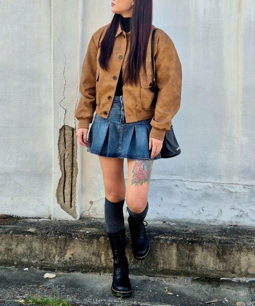 AVANDRESS(アバンドレス )の「Bart Art Suede Western Jacket CAMEL(デニムジャケット・レディース・キャメル・FREE)」の6枚目の写真