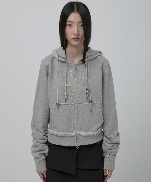 FLAREUP(フレアアップ)の「Layered Zip Hoodie (FL-150_Gray)(パーカー・レディース・グレー・2/1)」の22枚目の写真