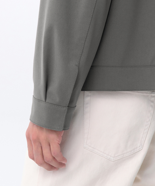 MUSINSA STANDARD（ムシンサスタンダード）の「リラックスドミニマルジャケット [カーキグレー]（ブルゾン・メンズ・その他・MEDIUM/LARGE/X-LARGE/XX-LARGE）」の5枚目の写真