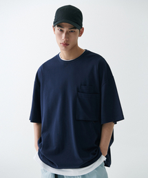 [シティレジャー] オーバーサイズグラシスパケットTシャツ [ネイビー]