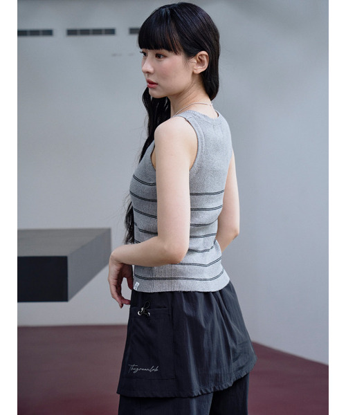 THE GREEN LAB（ザグリーンラボ）の「ストライプスリーブレスボタントップ [アイボリー]（Tシャツ/カットソー・レディース・その他・FREE）」の9枚目の写真