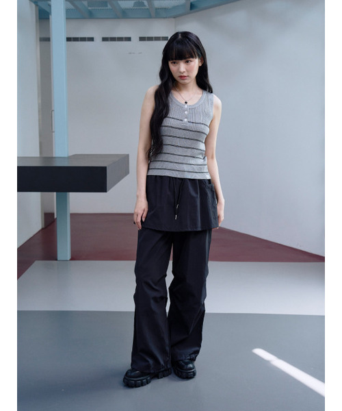 THE GREEN LAB（ザグリーンラボ）の「ストライプスリーブレスボタントップ [アイボリー]（Tシャツ/カットソー・レディース・その他・FREE）」の10枚目の写真