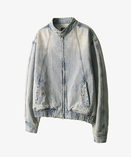 TOFFEE（トフィー）の「ヴィンテージスナップデニムブルゾンジャケット (BLEACHED BLUE)（デニムジャケット・メンズ・その他・MEDIUM/LARGE/X-LARGE）」の3枚目の写真