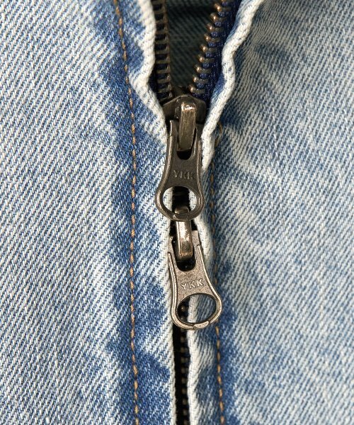 TOFFEE（トフィー）の「ヴィンテージスナップデニムブルゾンジャケット (BLEACHED BLUE)（デニムジャケット・メンズ・その他・MEDIUM/LARGE/X-LARGE）」の6枚目の写真