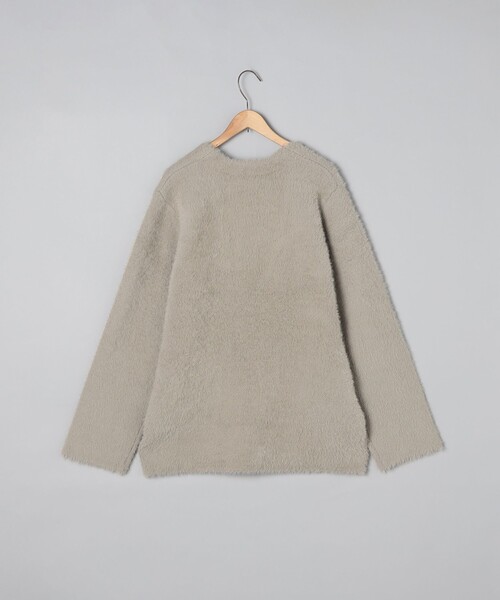 RONEL（ロネル）の「≪昨年大人気≫【RONEL】シャギーVネックプルオーバーニット（ニット/セーター・レディース・ライトグレー/ベージュ・FREE）」の19枚目の写真