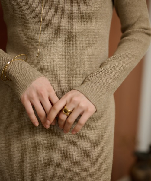 LAULEN（ローレン）の「2way open cut waffle long dress /2wayオープンカットワッフルロングドレス（ワンピース・レディース・アイボリー/チャコールグレー/ベージュ・FREE）」の18枚目の写真