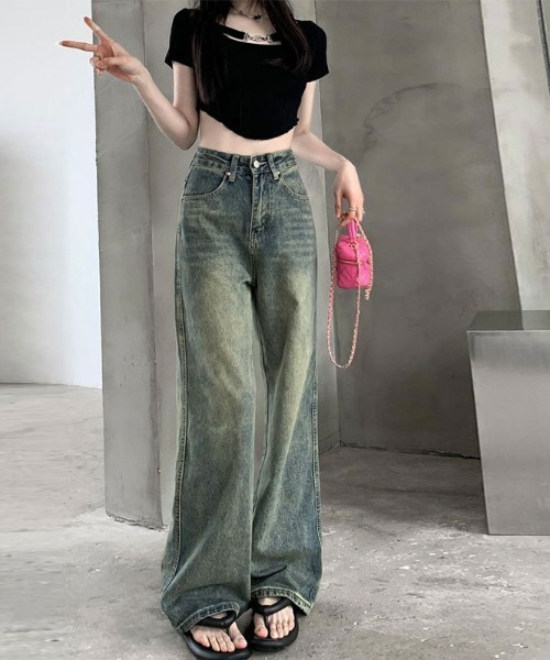 REBALANCE(リバランス)の「レトロハイウェストストレートデニム(デニムパンツ・レディース・A・MEDIUM/LARGE/X-LARGE)」の4枚目の写真