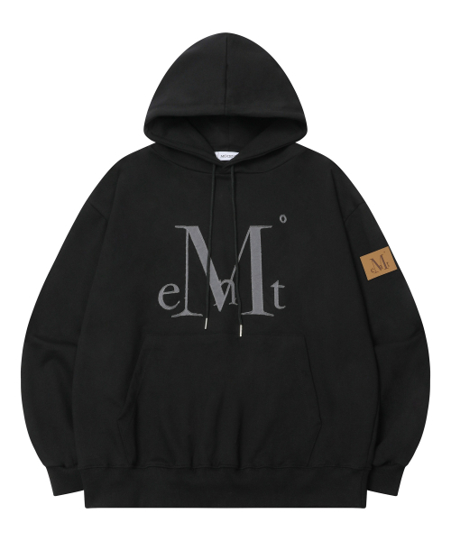 MUCENT(ムセント)の「ワディアプリケロゴフードパーカー 男女共用 (2カラー)(パーカー・レディース・ブラック/グレー・FREE)」の12枚目の写真