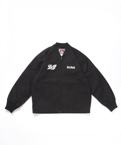 BEN DAVIS/WHITE LABEL（ベンデイビス ホワイトラベル）の「【BEN DAVIS（ベンデイビス）】MECHANIC EMB RIBBED JACKET / ワーク ジャケット 刺繍 ジャケット ダック アウター（その他アウター・メンズ・ベージュ系その他3/ブラック/カーキ・MEDIUM/LARGE/X-LARGE）」の5枚目の写真