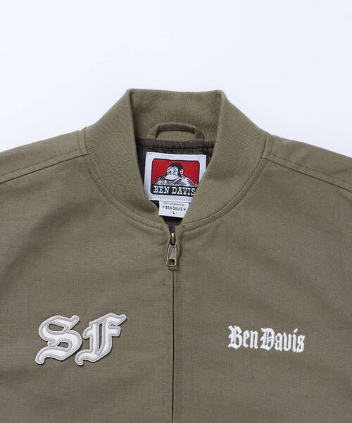 BEN DAVIS/WHITE LABEL（ベンデイビス ホワイトラベル）の「【BEN DAVIS（ベンデイビス）】MECHANIC EMB RIBBED JACKET / ワーク ジャケット 刺繍 ジャケット ダック アウター（その他アウター・メンズ・ベージュ系その他3/ブラック/カーキ・MEDIUM/LARGE/X-LARGE）」の15枚目の写真