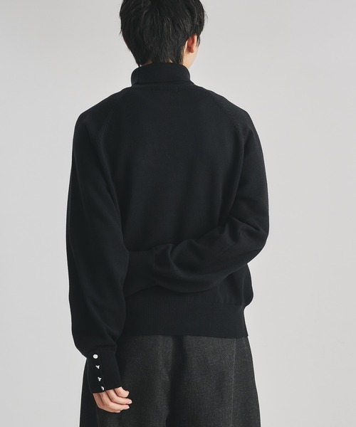 SELLE GLANT（セレグランテ）の「TURTLENECK DESIGN CUFFS KNIT/タートルネックデザインカフスニット（ニット/セーター・メンズ・ブラック/ダークブラウン/アイボリー・MEDIUM/SMALL/LARGE）」の8枚目の写真