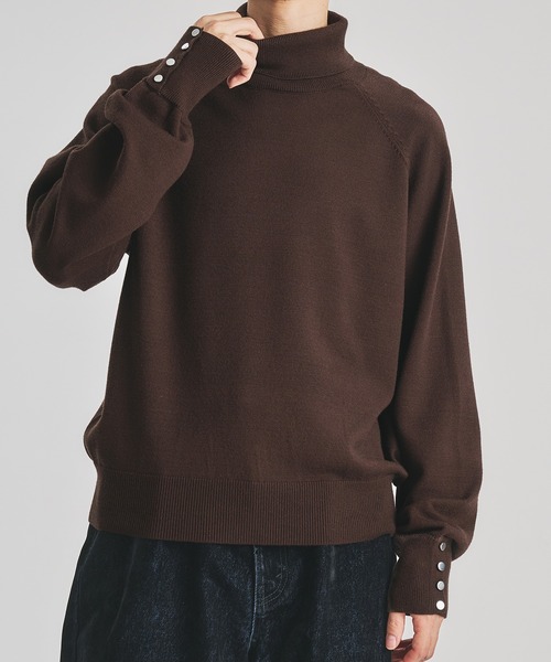 セール】TURTLENECK DESIGN CUFFS KNIT/タートルネックデザインカフス