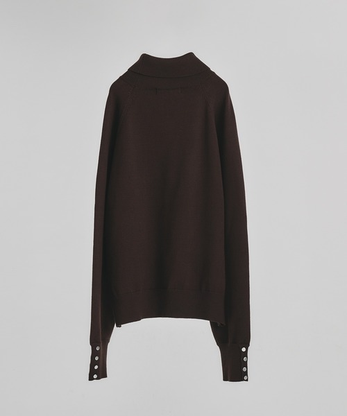 SELLE GLANT（セレグランテ）の「TURTLENECK DESIGN CUFFS KNIT/タートルネックデザインカフスニット（ニット/セーター・メンズ・ブラック/ダークブラウン/アイボリー・MEDIUM/SMALL/LARGE）」の4枚目の写真