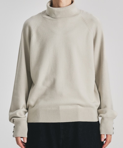 SELLE GLANT（セレグランテ）の「TURTLENECK DESIGN CUFFS KNIT/タートルネックデザインカフスニット（ニット/セーター・メンズ・ブラック/ダークブラウン/アイボリー・MEDIUM/SMALL/LARGE）」の20枚目の写真
