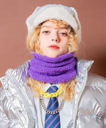 ネックウォーマー/スヌード（パープル/紫色系）ファッション通販