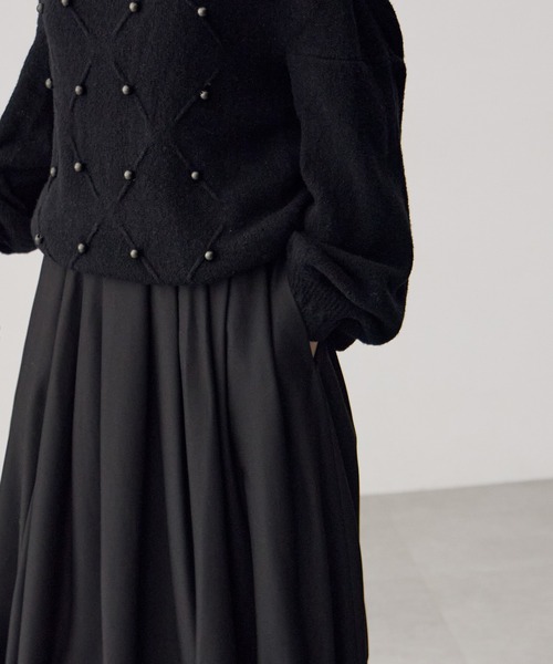 ATSURO TAYAMA(アツロウタヤマ)の「ドロストコード付きロング丈スカート(スカート・レディース・ブラック・L/M)」の18枚目の写真