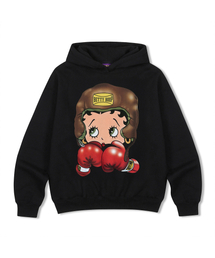 LAUGHER（ラファー）の「[Betty Boop] Boxer Hood - Black（パーカー）」
