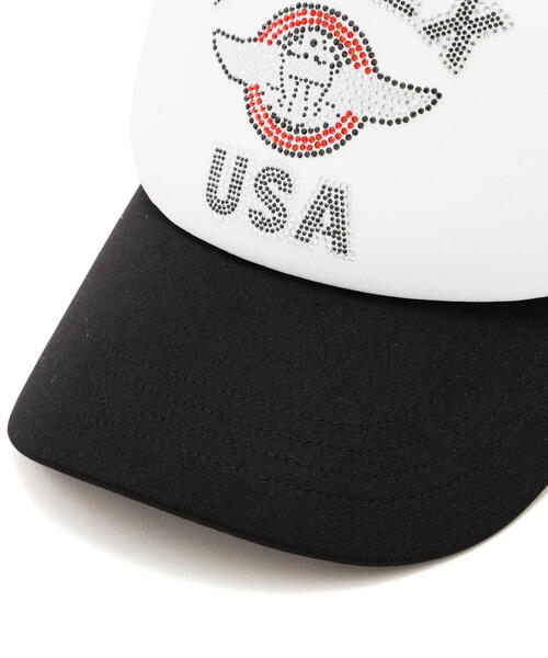 AVIREX（アヴィレックス）の「【直営店限定】RHINESTONE VARSITY LOGO MESH CAP（キャップ・レディース・その他2/ホワイト系2・F）」の14枚目の写真