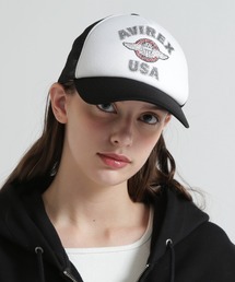 AVIREX | 【直営店限定】RHINESTONE VARSITY LOGO MESH CAP(キャップ)