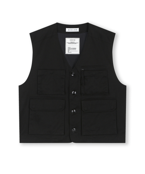 BESLOW(ビースロー)の「MILITARY ZIP-UP VEST BLACK(ベスト・メンズ・その他・SMALL/MEDIUM/LARGE/X-LARGE)」の1枚目の写真