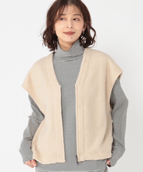 studio CLIP(スタディオクリップ)の「ウールミックススライバーベスト(ベスト・レディース・ブラウン/ベージュ/アイボリー・FREE)」の3枚目の写真