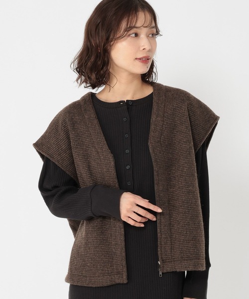 studio CLIP(スタディオクリップ)の「ウールミックススライバーベスト(ベスト・レディース・ブラウン/ベージュ/アイボリー・FREE)」の2枚目の写真