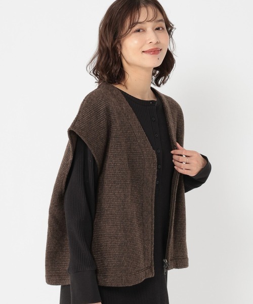 studio CLIP(スタディオクリップ)の「ウールミックススライバーベスト(ベスト・レディース・ブラウン/ベージュ/アイボリー・FREE)」の5枚目の写真