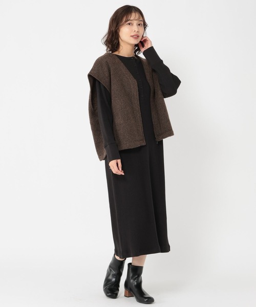 studio CLIP(スタディオクリップ)の「ウールミックススライバーベスト(ベスト・レディース・ブラウン/ベージュ/アイボリー・FREE)」の7枚目の写真