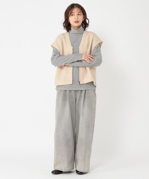 studio CLIP(スタディオクリップ)の「ウールミックススライバーベスト(ベスト・レディース・ブラウン/ベージュ/アイボリー・FREE)」の10枚目の写真