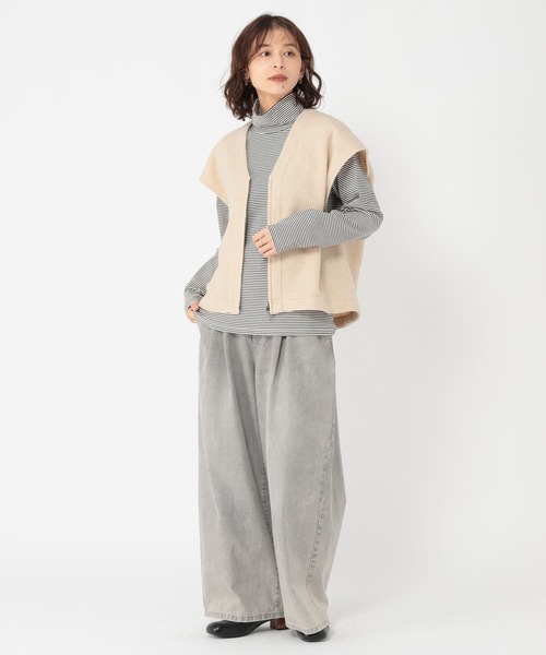studio CLIP(スタディオクリップ)の「ウールミックススライバーベスト(ベスト・レディース・ブラウン/ベージュ/アイボリー・FREE)」の11枚目の写真