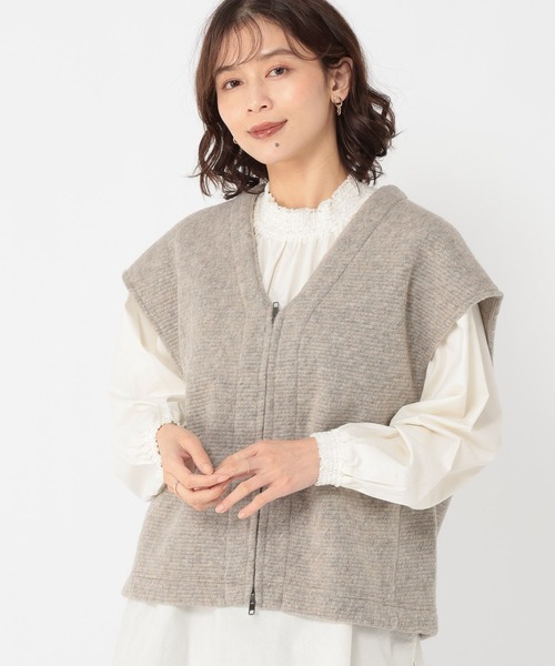 studio CLIP(スタディオクリップ)の「ウールミックススライバーベスト(ベスト・レディース・ブラウン/ベージュ/アイボリー・FREE)」の12枚目の写真