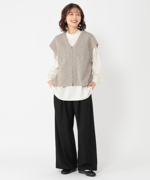 studio CLIP(スタディオクリップ)の「ウールミックススライバーベスト(ベスト・レディース・ブラウン/ベージュ/アイボリー・FREE)」の15枚目の写真