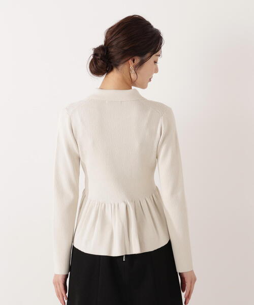 PROPORTION BODY DRESSING(プロポーションボディドレッシング)の「ペプラムポロニット / 1216170009(ニット/セーター・レディース・ブラック/ホワイト系その他/レッド・SMALL/MEDIUM)」の15枚目の写真