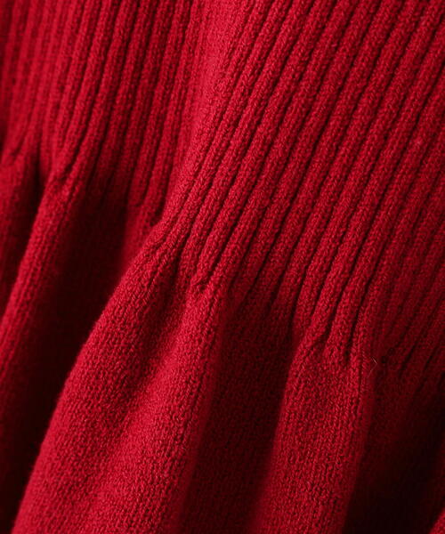 PROPORTION BODY DRESSING(プロポーションボディドレッシング)の「ペプラムポロニット / 1216170009(ニット/セーター・レディース・ブラック/ホワイト系その他/レッド・SMALL/MEDIUM)」の4枚目の写真