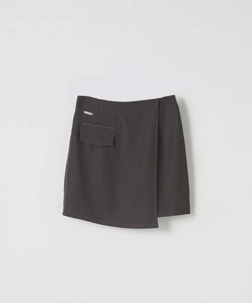 Elishe(エリシェ)の「アシンメトリーミニスカート(スカート・レディース・チャコールグレー/アイボリー/ベージュ・0/1)」の5枚目の写真