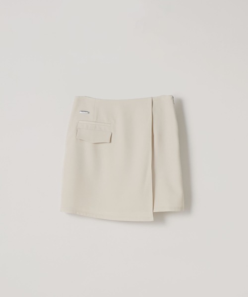 Elishe(エリシェ)の「アシンメトリーミニスカート(スカート・レディース・チャコールグレー/アイボリー/ベージュ・0/1)」の4枚目の写真