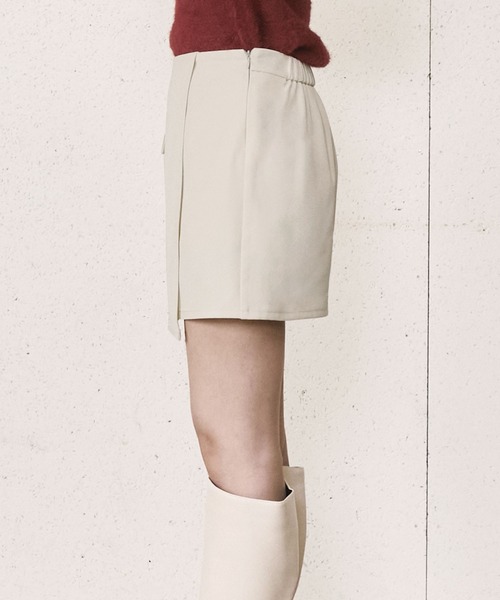 Elishe(エリシェ)の「アシンメトリーミニスカート(スカート・レディース・チャコールグレー/アイボリー/ベージュ・0/1)」の14枚目の写真