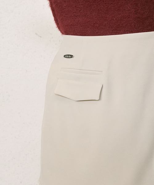 Elishe(エリシェ)の「アシンメトリーミニスカート(スカート・レディース・チャコールグレー/アイボリー/ベージュ・0/1)」の18枚目の写真