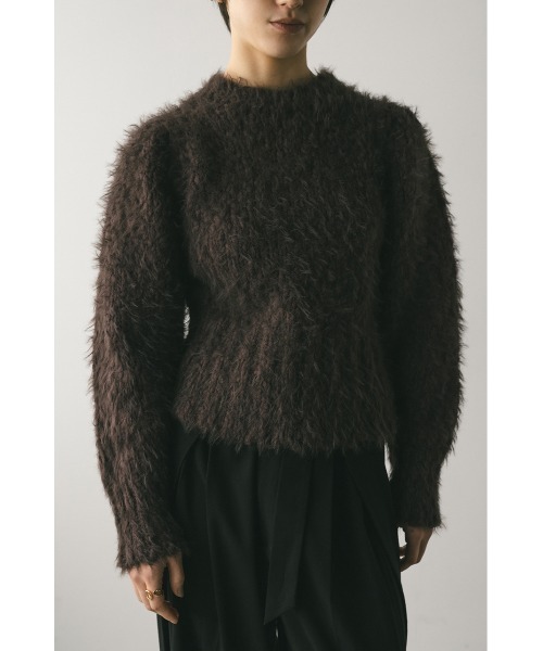 スタイルミキサー（STYLEMIXER）/パワショルスラブシャギーニット セール】パワショルスラブシャギーニット（ニット/セーター