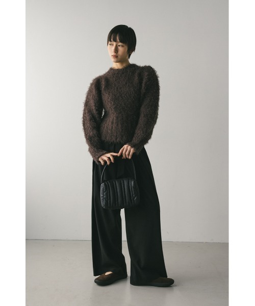 STYLEMIXER（スタイルミキサー）の「パワショルスラブシャギーニット（ニット/セーター・レディース・ブルー/アイボリー/ブラウン・FREE）」の12枚目の写真
