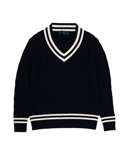 MANNERGRAM(マナーグラム)の「プレッピーVネック長袖ニットネイビー(ニット/セーター・メンズ・その他・MEDIUM/LARGE/X-LARGE)」の4枚目の写真