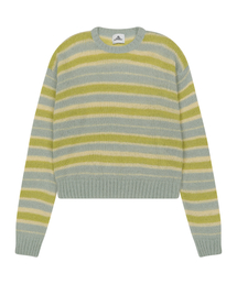STRIPE SUN KNIT CREW MINT